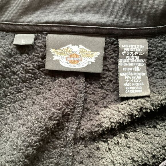 Harley-Davidson Men's Bar & Shield Softshell Jacket Size Large Black Front Zip - Picture 14 of 16
